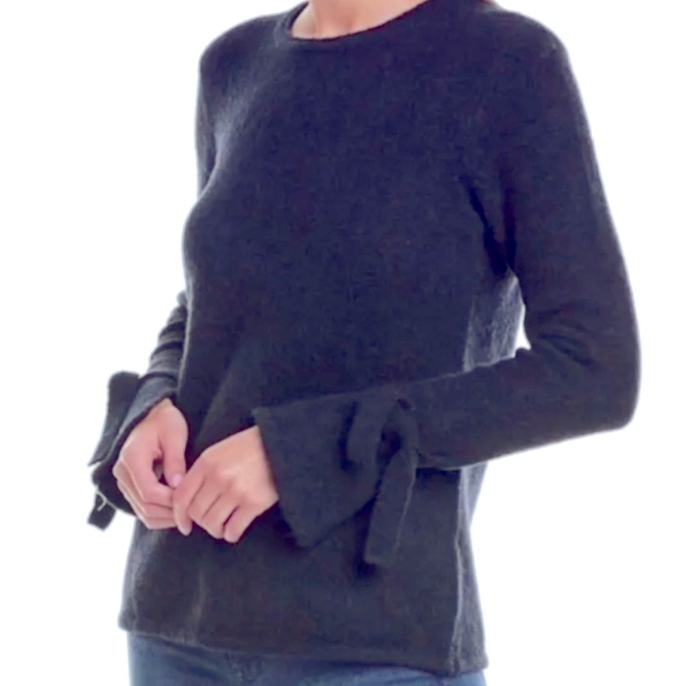 L. McLaughlin Wool Blend Sweater with Wrist Ties